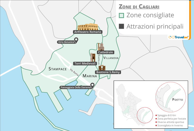 zone principali cagliari